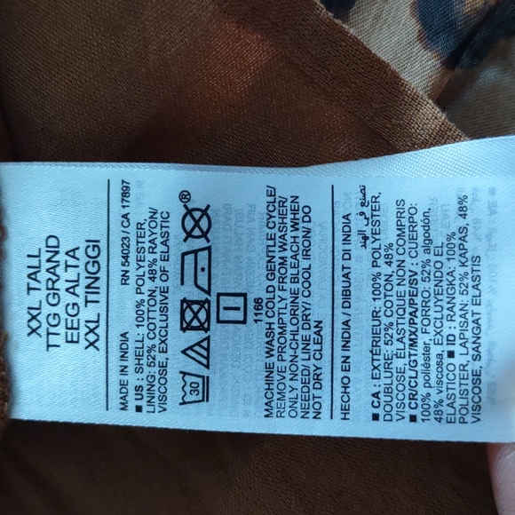 NWT Old Navy XXL Tall Animal Print Long Sleeve Keyhole Back Stretch Dress - Picture 11 of 14